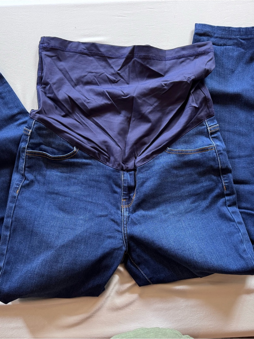Pink Blush Maternity Dark Blue Stretch Denim Jeans with Support Panel